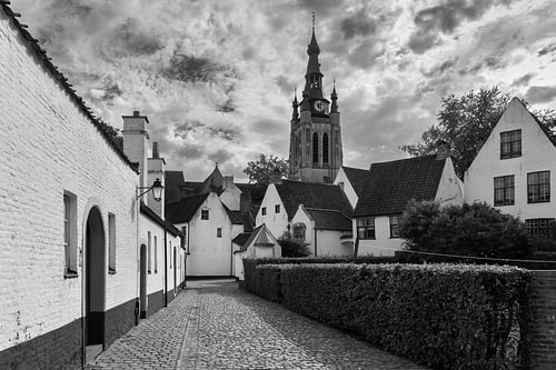 Historic Beguinage Courtrai Black and White