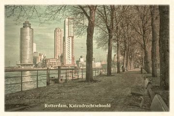 Vintage-Postkarte: der Kai in Katendrecht
