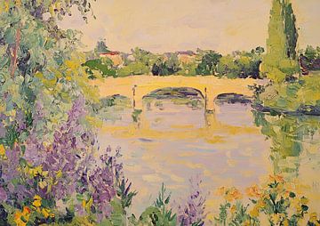 Impressionist Monet inspireert pastellandschap van Niklas Maximilian