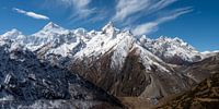 View of the village of Samdo, located on the Manaslu circuit in Nepal