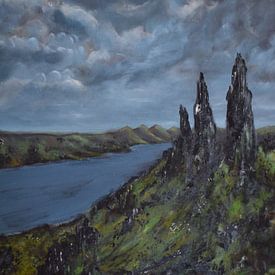 Kulisse alter Mann von Storr in Schottland von Art by Esther de Wolf