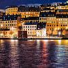 Nachtpanorama Stockholm van FotoSynthese