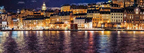 Stockholm night panorama