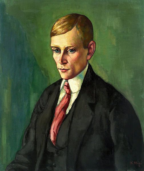 Konrad Mägi - Portrait of a man (1917-18) by Peter Balan
