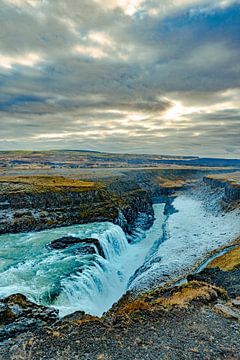 Gullfoss waterval in IJsland van Patrick Groß