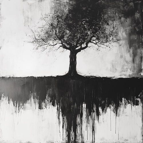 Boom zwart-wit artistiek