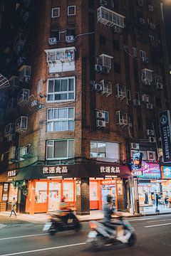 Drukke straten van Taipei van Stijn van Straalen