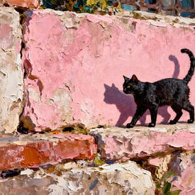 Katze im Sonnenlicht von Kristin M