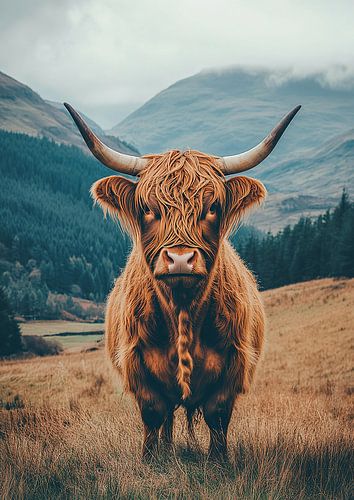 Schotse Hooglander Hoogland Koe