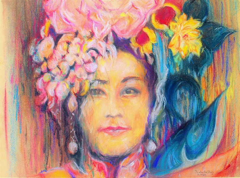 La jeune fille chinoise colorée. par Ineke de Rijk