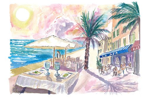 Vue sur la Méditerranée lors d'un après-midi romantique à la Ba