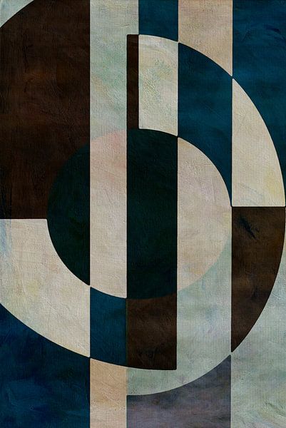 Mid Century Geographic Figures nr VI by Jan Keteleer (JanKé): A Journey Beyond the Canvas