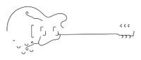 Gitarren-Silhouette (Hohlkörper-Stil) von Drawn by Johan Miniaturansicht