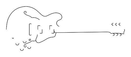 Gitarren-Silhouette (Hohlkörper-Stil)
