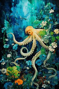Onderwater octopus van Uncoloredx12
