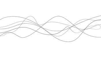 Serene stroming: Minimalistische abstracte golvende lijn kunst