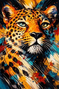 Expressive Cheetah Splash Art by Dodik Hariyono