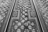 Tramway in black and white