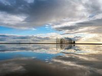 Spiegelung, endloser Strand