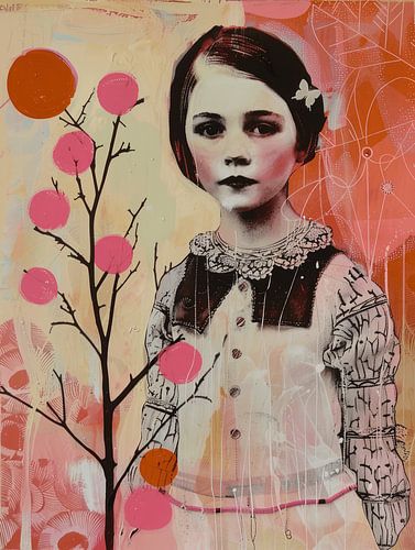 Collage vintage aux couleurs pastel