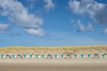 Strandhuisjes op Texel van Karin van Rooijen Fotografie