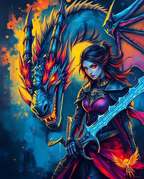 Drachenlady von Linda de Klein
