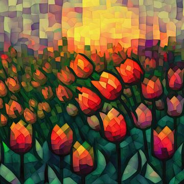Abstract tulips by Bert Nijholt