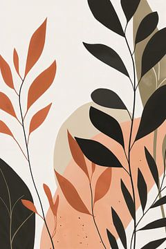 Botanisch Abstract in Aarde tinten van Studio BB
