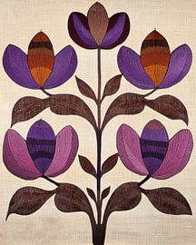 Retro Flowers Print 5 by Kunstkabinet