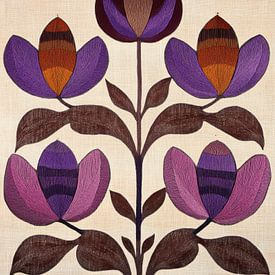 Retro Blumen Druck 5 von Kunstkabinet