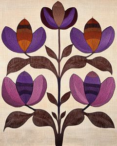 Retro Flowers Print 5