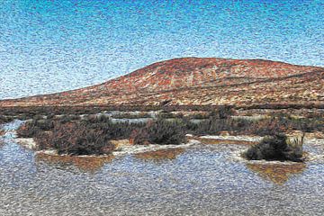Laguna de Sotavento (Fuerteventura) | Van-Gogh-Stil von Peter Balan