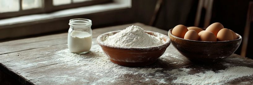 Baking ingredients table by Poster Art Shop