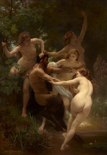 Nimfen en een satyr, William-Adolphe Bouguereau