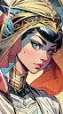Comic art in beige roestbruin en goudgeel van Emiel de Lange thumbnail