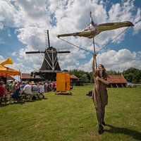Statue carrée du Bolwerksmolen près de Deventer lors d'un événement