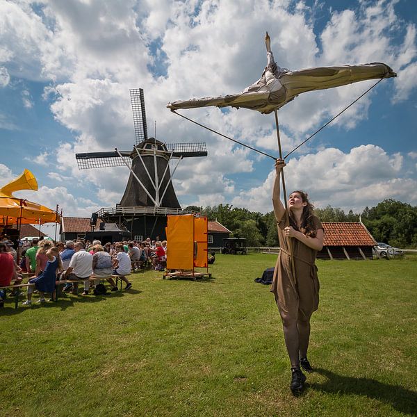 Vierkaant beeld van Bolwerksmolen bij Deventer tijdens een evenement van VOSbeeld fotografie