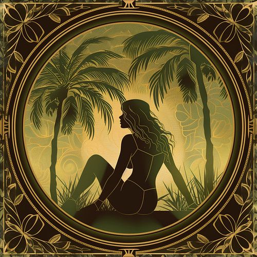 Palmen, Frau & Kreis von Bianca ter Riet