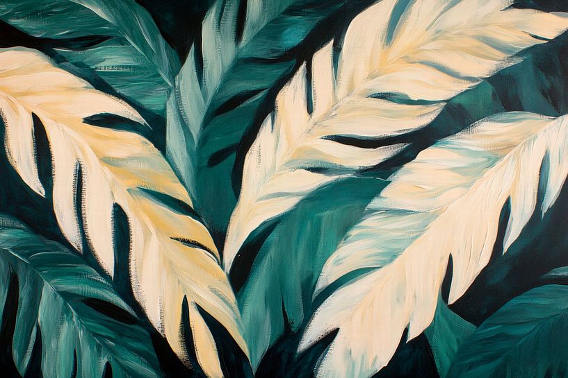 Leaf texture in soft colours by Poster Art Shop