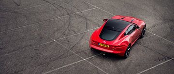 Red jaguar F type coupe V6 s by Ansho Bijlmakers