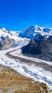 Gletsjer bij Gornergrat in Zwitserland