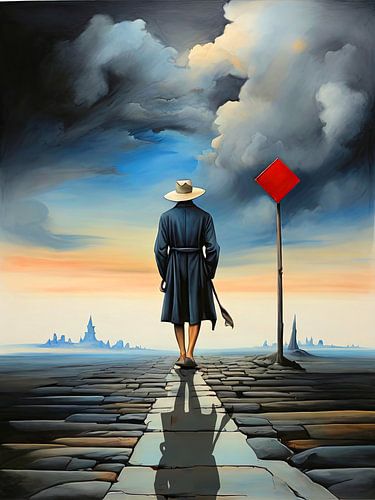 Man Walking On A Road