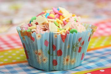 Cupcake met sprinkels
