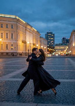 Between the steps of the city by Klaus Tesching - Art-AI