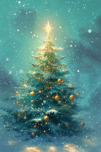 Christmas Tree in the Blue Hour No. 3