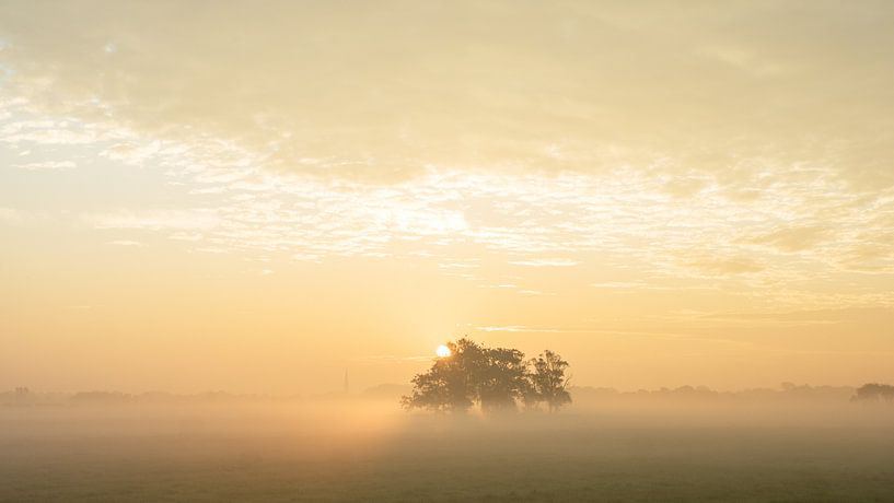 lever de soleil avec brouillard par Dirk van Egmond