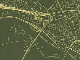 Map of Arnhem Centrum in Green Gold