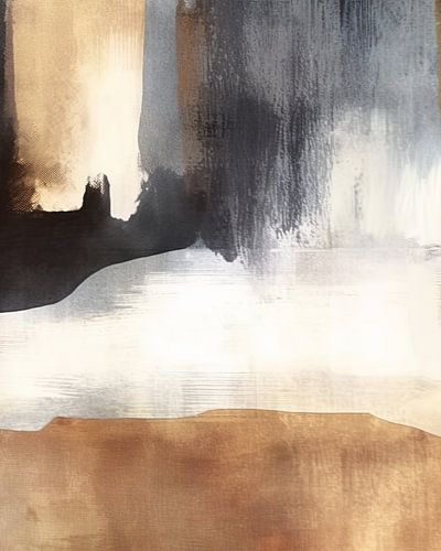 Abstrait moderne en blanc, or, noir et bleu