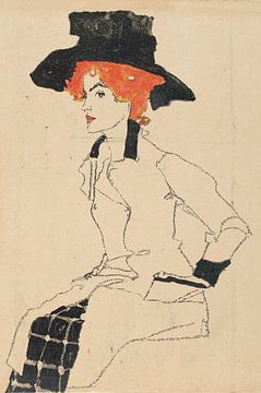 Portret van een vrouw, Egon Schiele