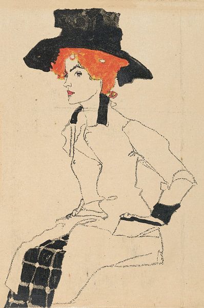 Portrait of a Woman, Egon Schiele by Masterful Masters